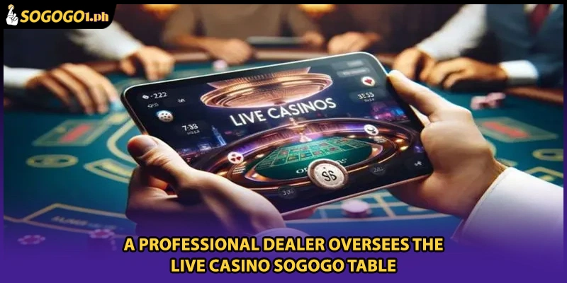A professional dealer oversees the Live casino SOGOGO table