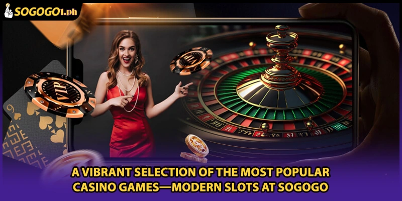 A vibrant selection of the most Popular Casino Games—modern slots at SOGOGO
