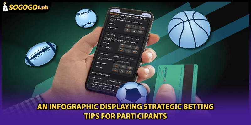 An infographic displaying strategic betting tips for participants