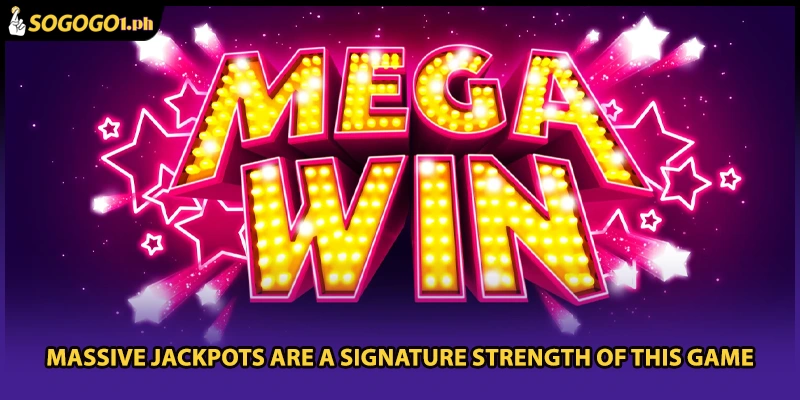 Massive jackpots are a signature strength of this game.