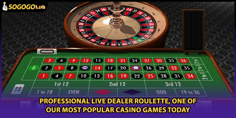 Professional live dealer Roulette, one of our most Popular Casino Games today