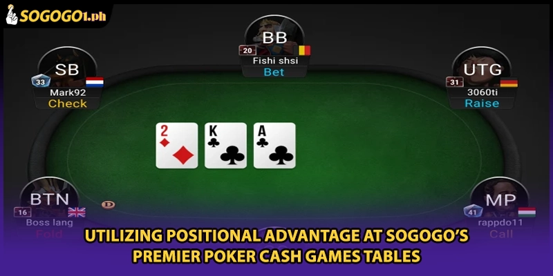 Utilizing positional advantage at SOGOGO’s premier Poker cash games tables
